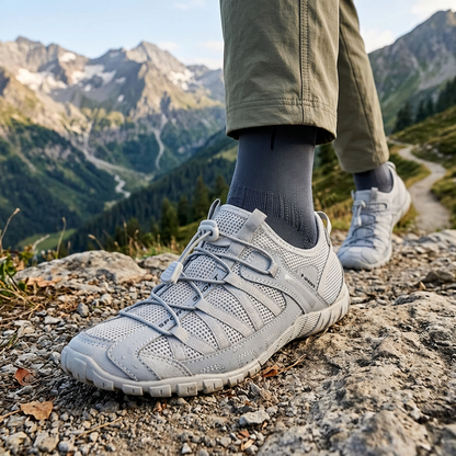 Comfortable Mesh Trail Sneaker for Women with Toggle Lace Rugged Outsole Lightweight Style
