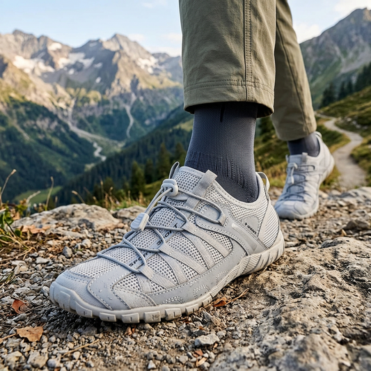 Comfortable Mesh Trail Sneaker for Women with Toggle Lace Rugged Outsole Lightweight Style